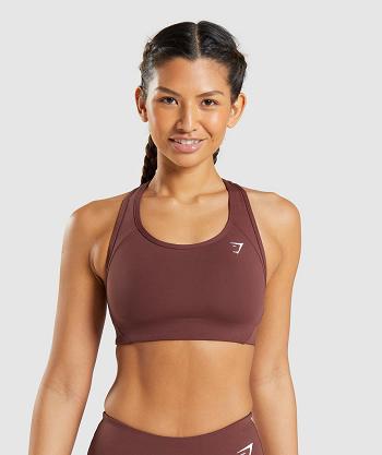 Gymshark Essential Racer Back Sport Bh Dam Rosa Bruna | SE 2878OKI